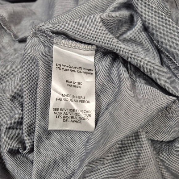 Travis Mathew Mens XL Grey Pima Cotton Blend Custom Ink Logo Polo Shirt - Picture 7 of 7